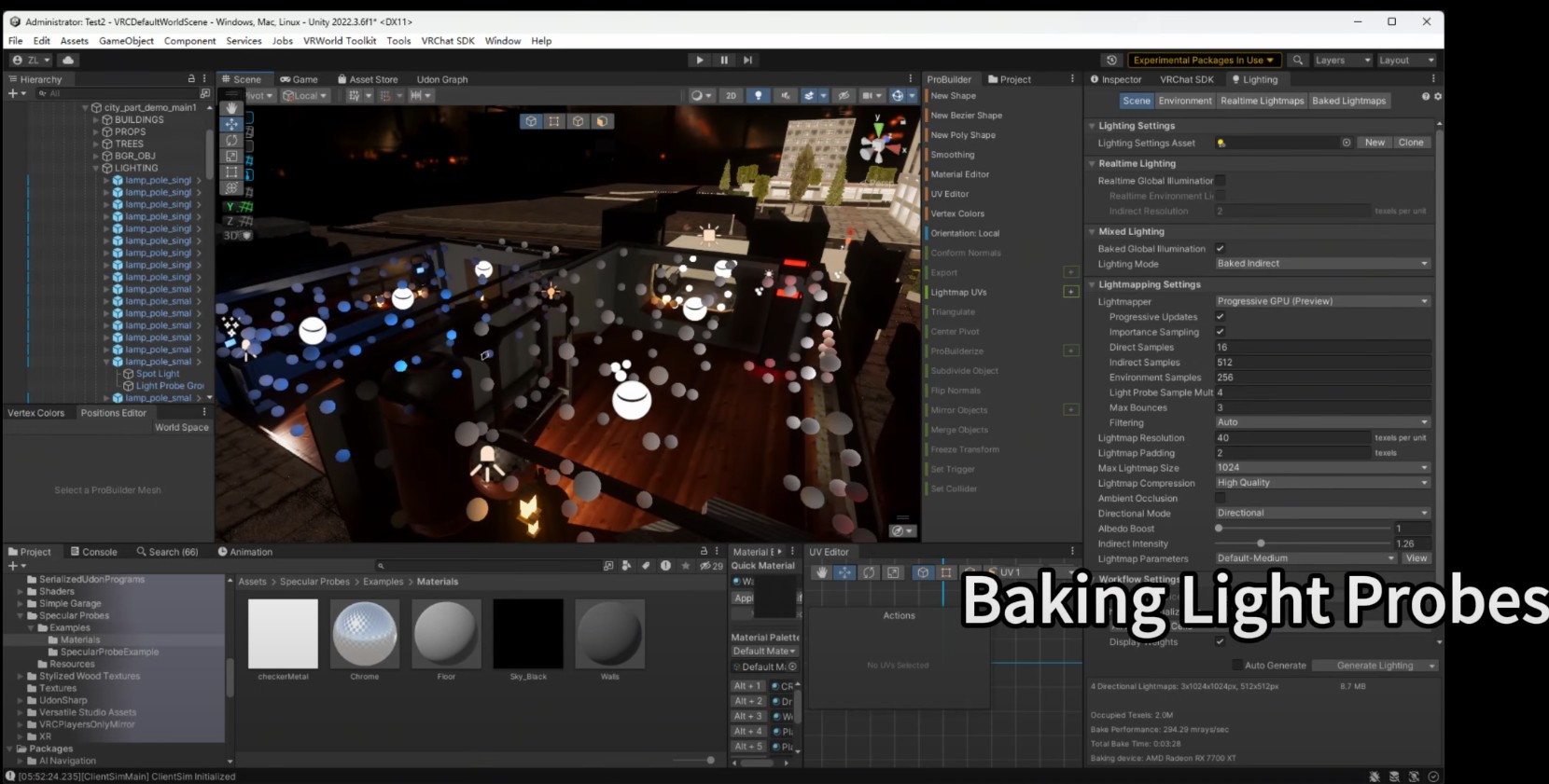 Scene View: Baked Lightmap Mode